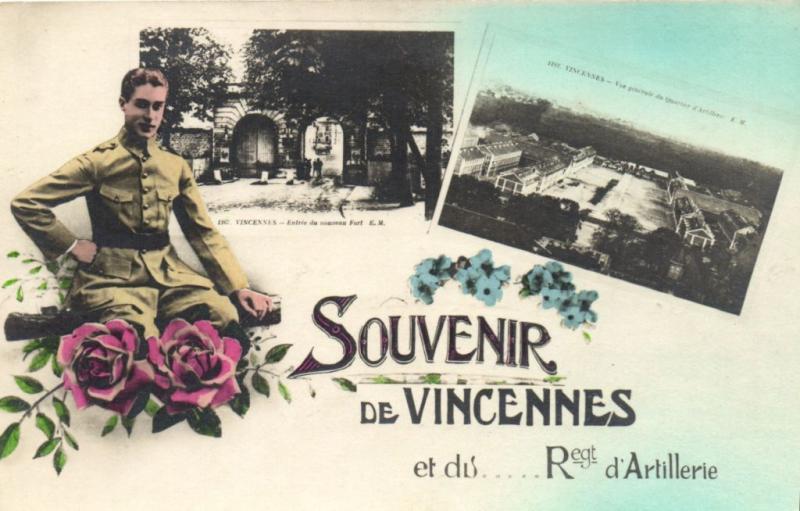 Carte postale ancienne Souvenir De Vincennes à Vincennes