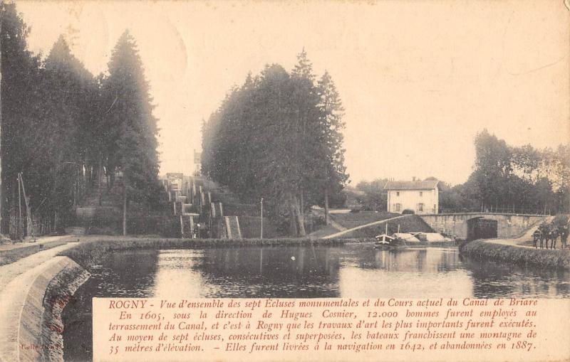 Carte postale ancienne Rogny - Vue D'Ensemble Des Sept Ecluses