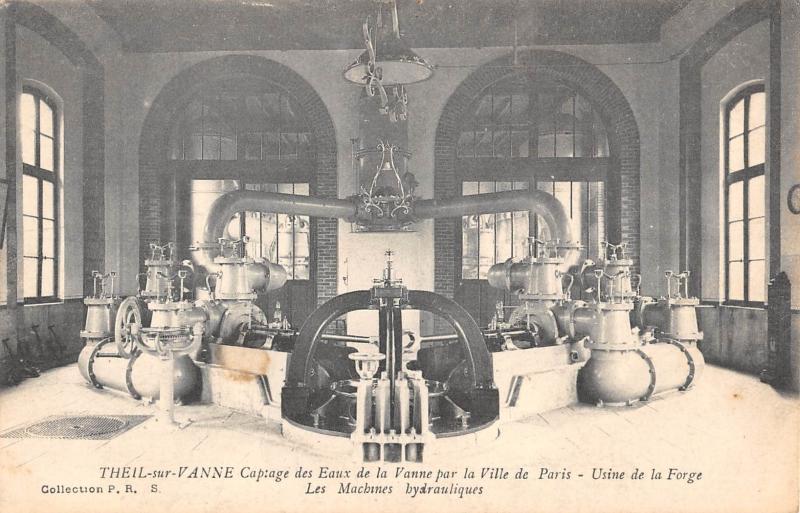 Carte postale ancienne Theil Sur Vanne - Usine De La Forge - Les Machines Hydrauliques