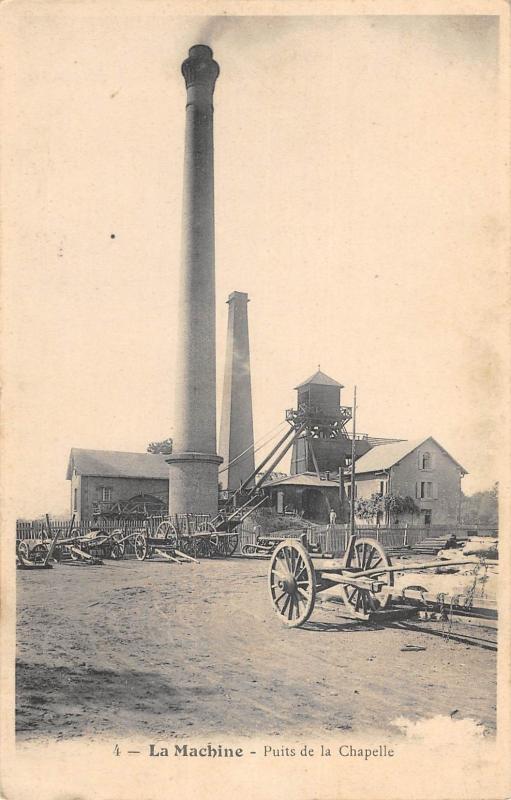 Carte postale ancienne La Machine - Puits De La Chapelle à La Machine