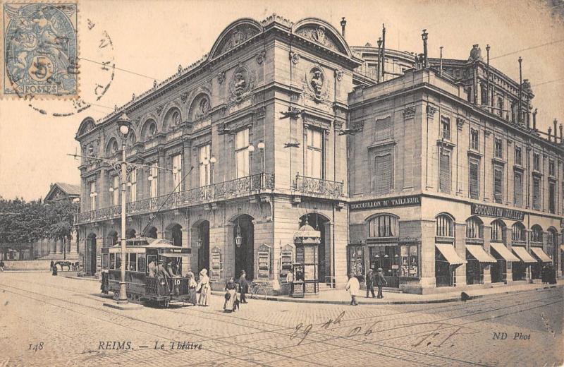 Carte postale ancienne Reims - Le Theatre à Reims