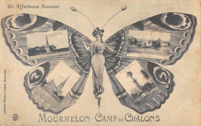 Carte postale ancienne Un Affectueux Souvenir De Mourmelon - Camp De Chalons