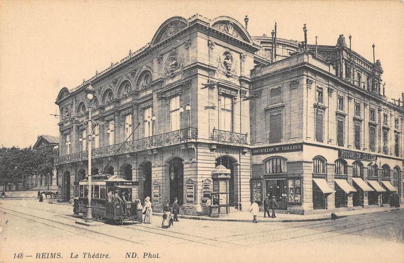 Carte postale ancienne Reims - Le Theatre à Reims