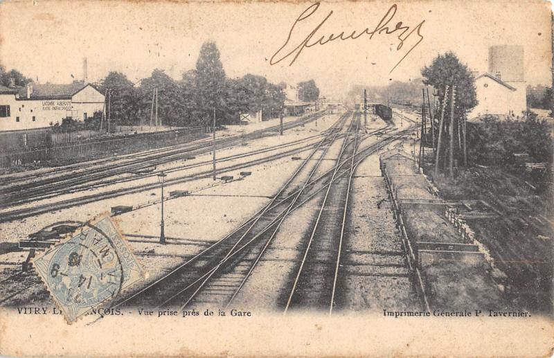 Carte postale ancienne Vitry Le Francois - Vue Prise Pres De La Gare à Vitry-le-François