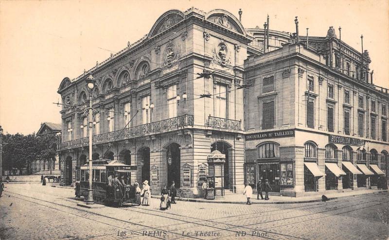 Carte postale ancienne Reims - Le Theatre à Reims