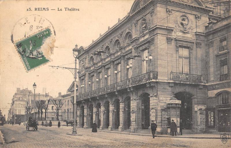 Carte postale ancienne Reims - Le Theatre à Reims