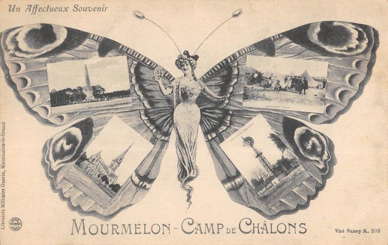 Carte postale ancienne Un Affectueux Souvenir - Mourmelon Camp De Chalons