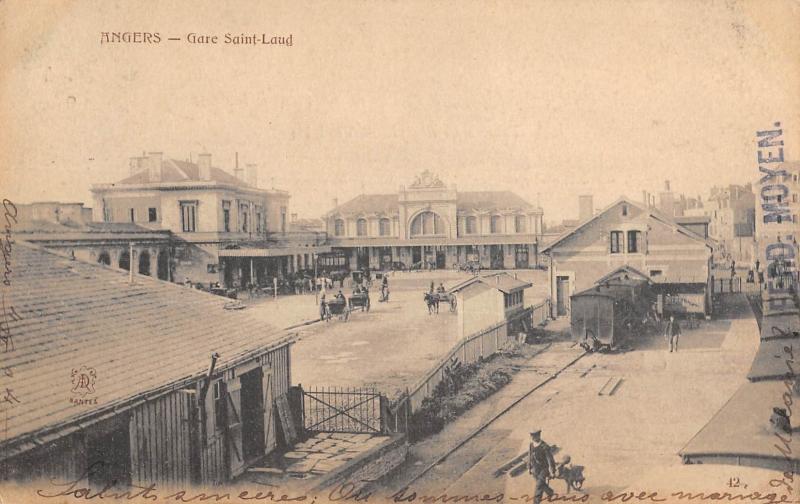 Carte postale ancienne Angers - Gare Saint Laud à Angers