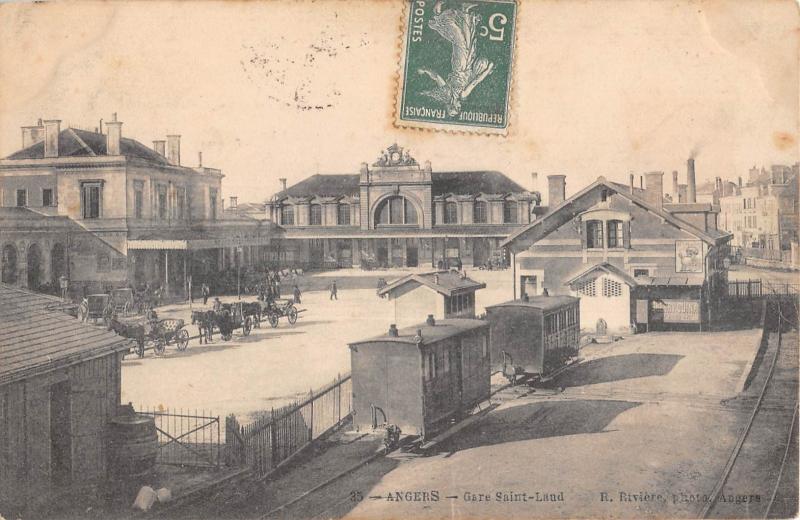 Carte postale ancienne Angers - Gare Saint Laud à Angers