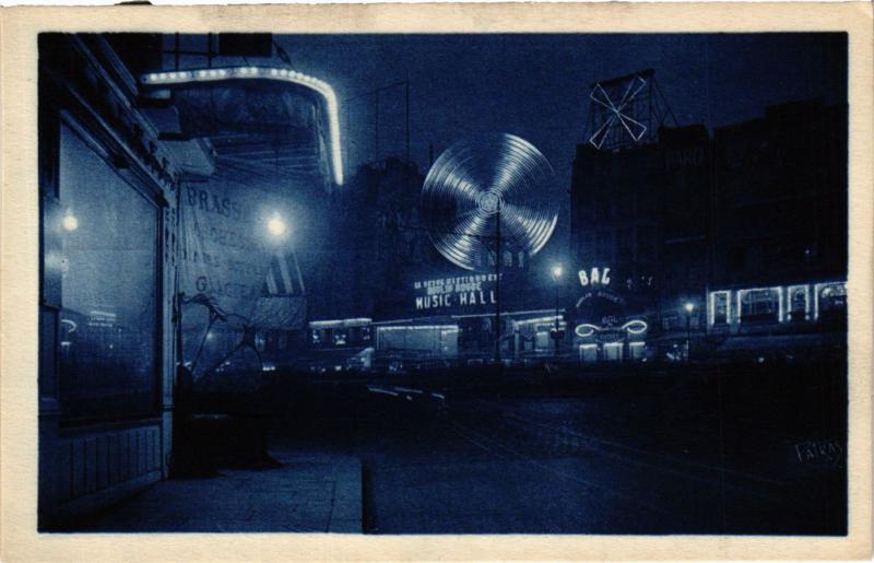 Carte postale ancienne Montmartre - Le Moulin Rouge à Paris 9e