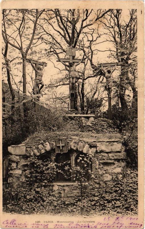 Carte postale ancienne Montmartre - Le Calvaire à Paris 18e
