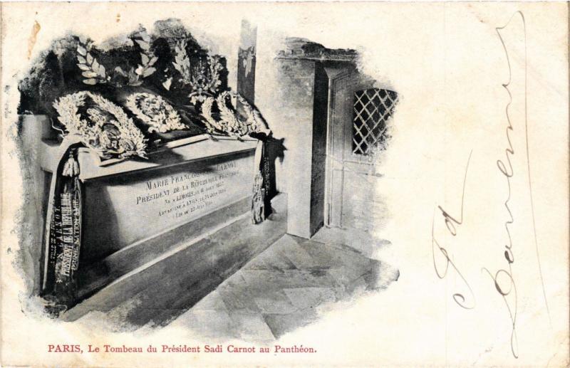 Carte postale ancienne Paris 5e-Le Tombeau du Président Sadi Carnot au Panthéon à Paris 5e
