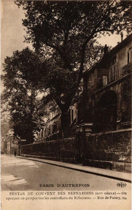 Carte postale ancienne Paris 5e-Restes du Couvent des Bernardins à Paris 5e