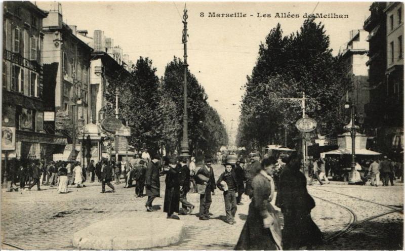 Carte postale ancienne Marseille - Les Allees de Meilhan à Marseille