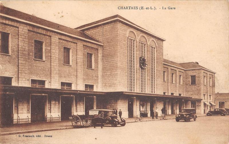 Carte postale ancienne Chartres - La Gare à Chartres