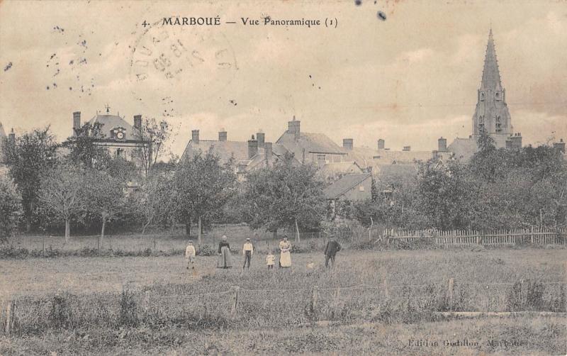 Carte postale ancienne Marboue - Vue Panoramique à Marboué