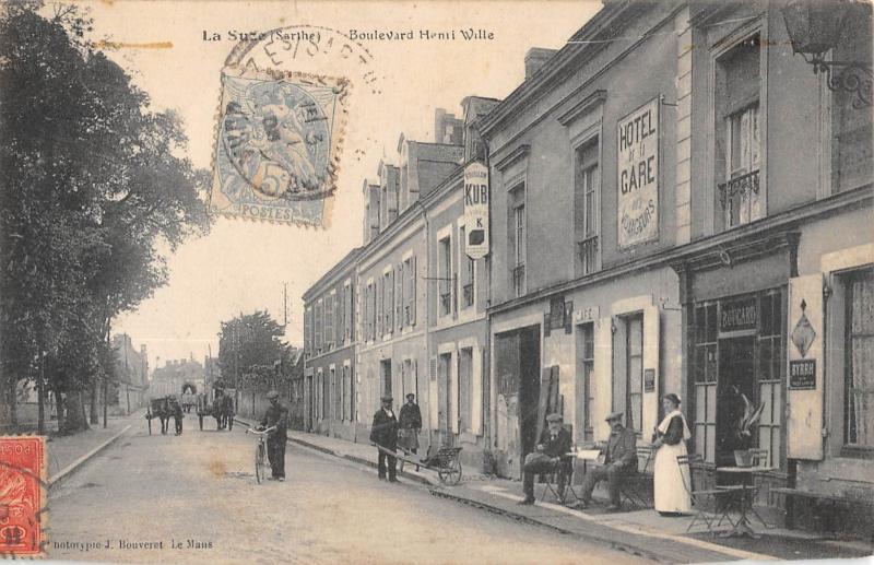 Carte postale ancienne La Suze - Boulevard Henri Wille
