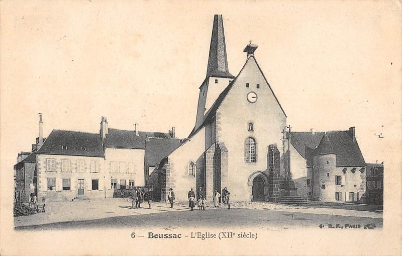 Carte postale ancienne Boussac - L'Eglise à Boussac