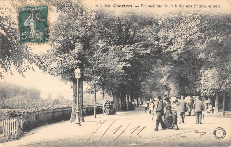 Carte postale ancienne Chartres - Promenade De La Butte Des Charbonniers à Chartres