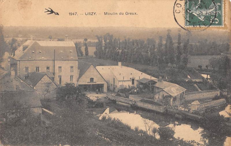 Carte postale ancienne Urzy - Moulin Du Greux à Urzy