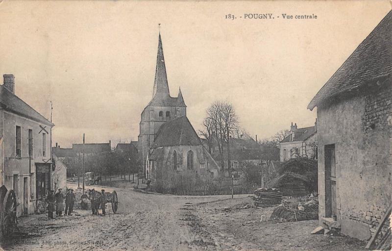 Carte postale ancienne Pougny - Vue Centrale à Pougny