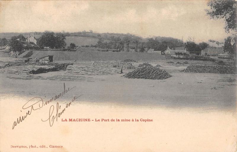 Carte postale ancienne La Machine - Le Port De La Mine A La Copine à La Machine