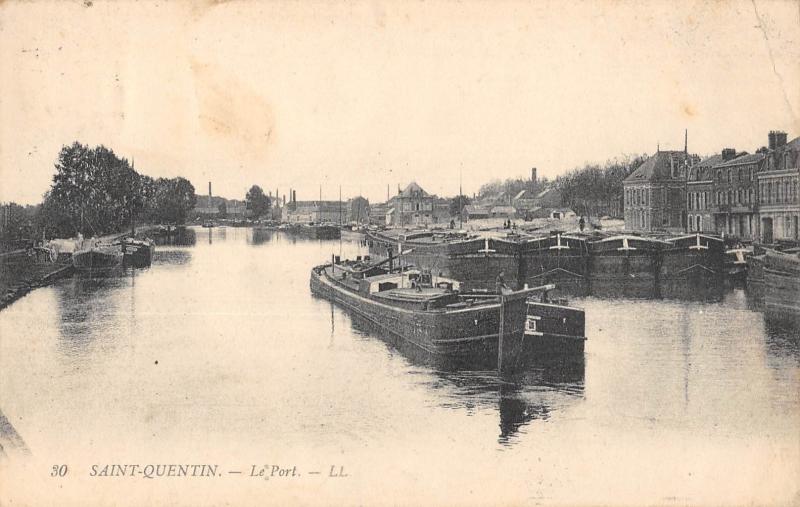 Carte postale ancienne Saint Quentin - Le Port à Saint-Quentin
