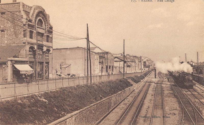 Carte postale ancienne Reims - Rue Lesage à Reims