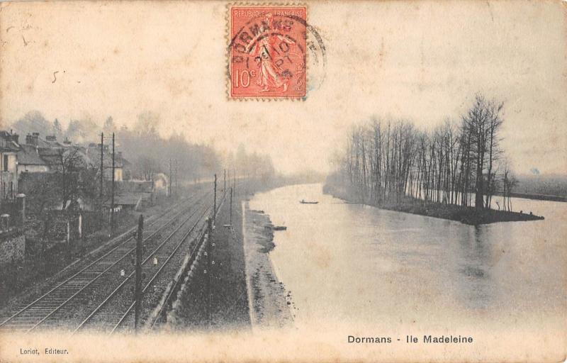 Carte postale ancienne Dormans - Ile Madeleine à Dormans