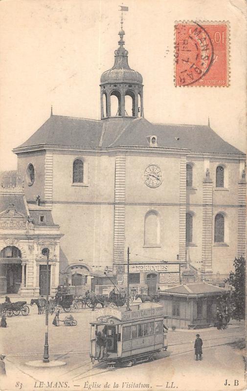 Carte postale ancienne Le Mans - Eglise De La Visitation au Mans