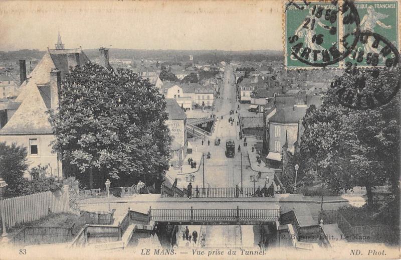 Carte postale ancienne Le Mans - Vue Prise Du Tunnel au Mans