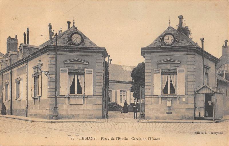 Carte postale ancienne Le Mans - Place De L'Etoile - Cercle De L'Union au Mans