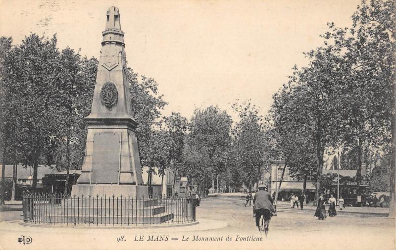 Carte postale ancienne Le Mans - Le Monument De Pontlieue au Mans