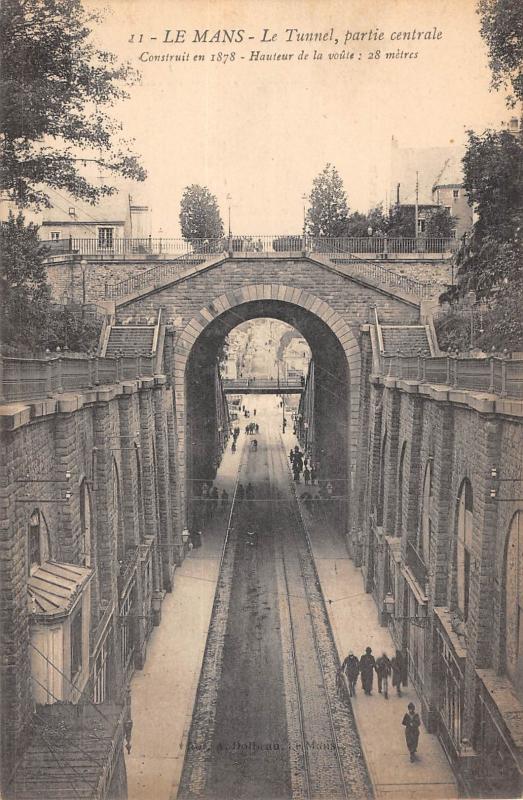 Carte postale ancienne Le Mans - Le Tunnel - Partie Centrale au Mans