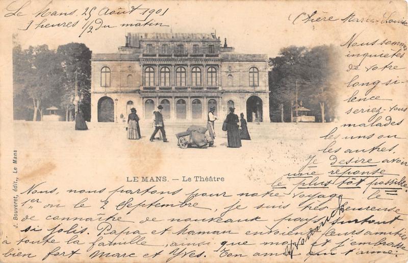Carte postale ancienne Le Mans - Le Theatre au Mans