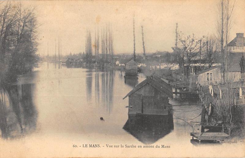 Carte postale ancienne Le Mans - Vue Sur La Sarthe En Amont Du Mans au Mans