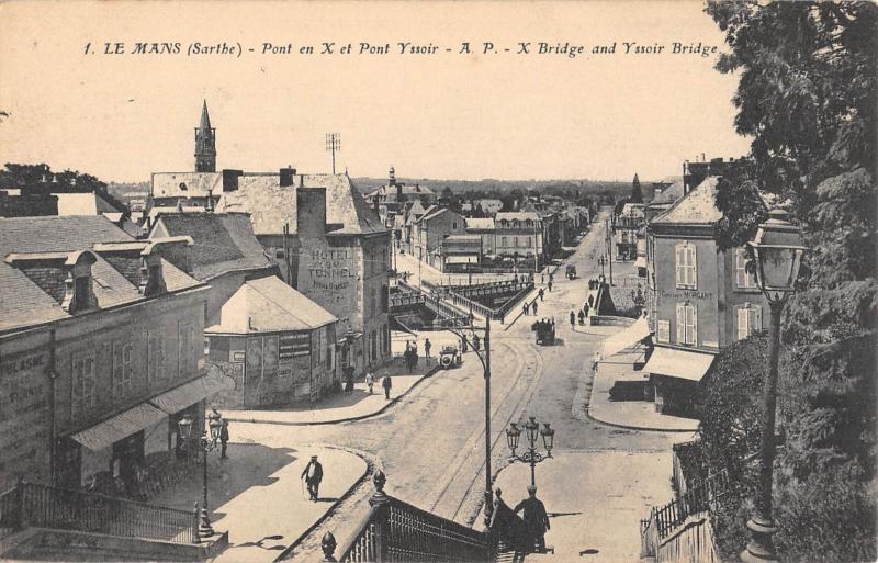 Carte postale ancienne Le Mans - Pont En X Et Pont Yssoir au Mans