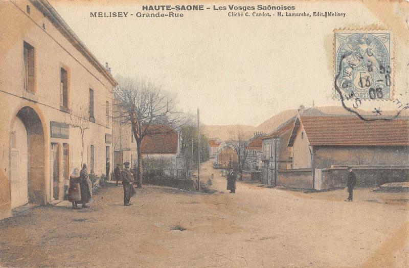 Carte postale ancienne Melisey - Grande Rue à Mélisey