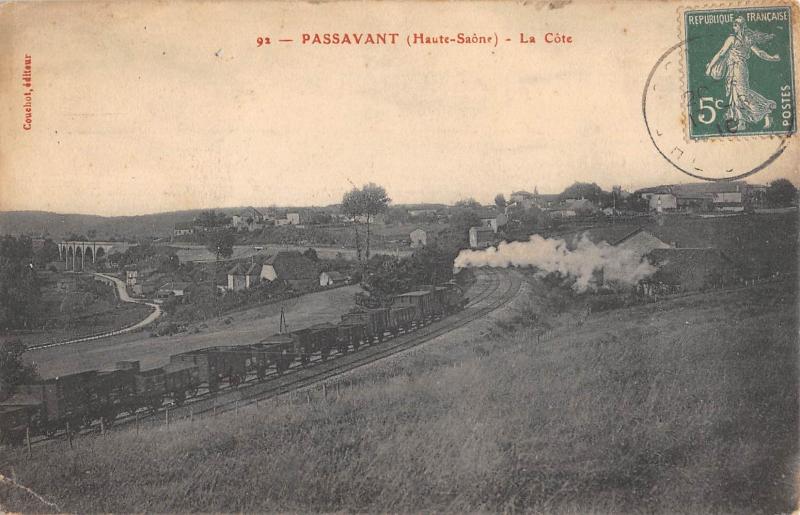 Carte postale ancienne Passavant - La Cote - Train - cliché rare