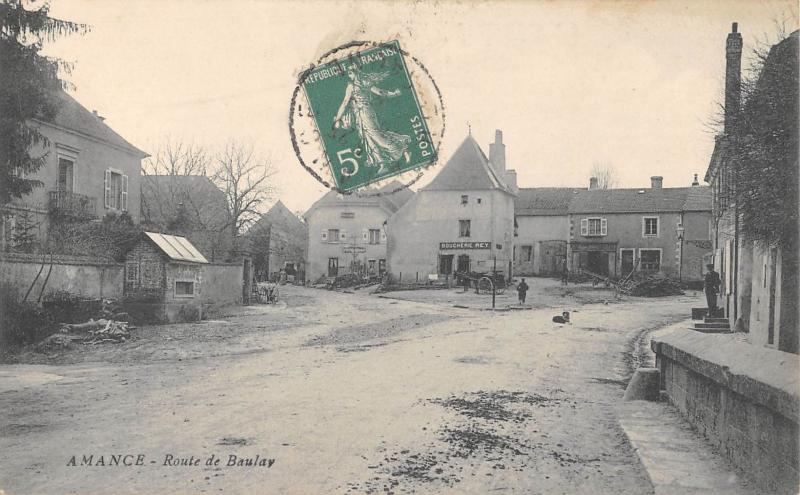 Carte postale ancienne Amance - Route De Baulay à Amance