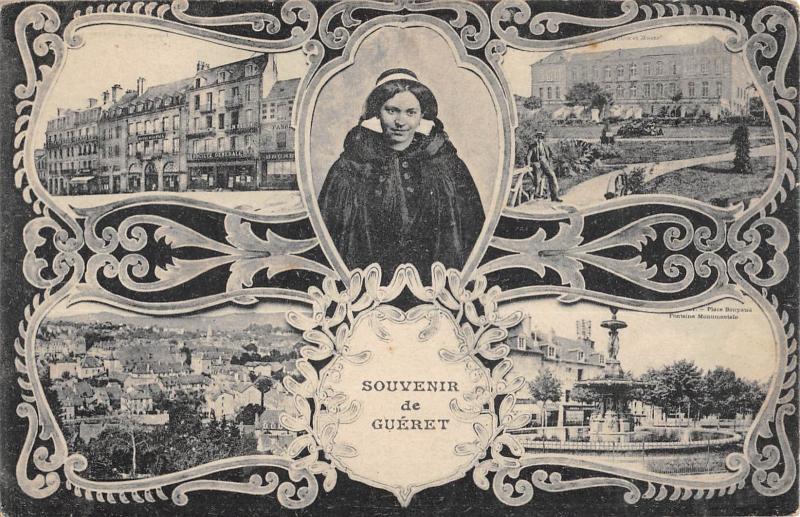 Carte postale ancienne Souvenir De Gueret