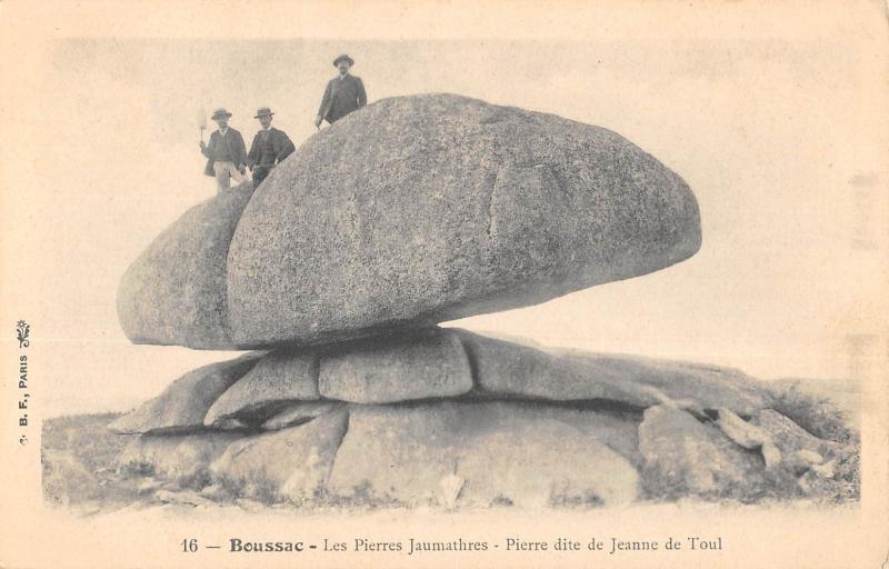 Carte postale ancienne Boussac - Les Pierre Jaumathres - Pierre Dite De Jeanne De Toul à Boussac