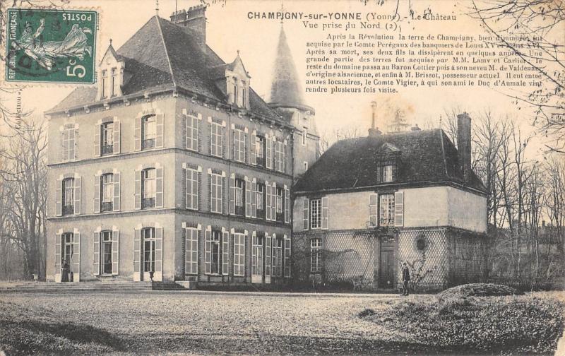 Carte postale ancienne Champigny Sur Yonne - Le Chateau à Champigny