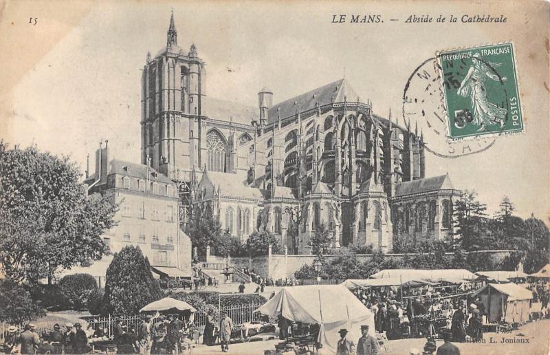 Carte postale ancienne Le Mans - Abside De La Cathedrale au Mans