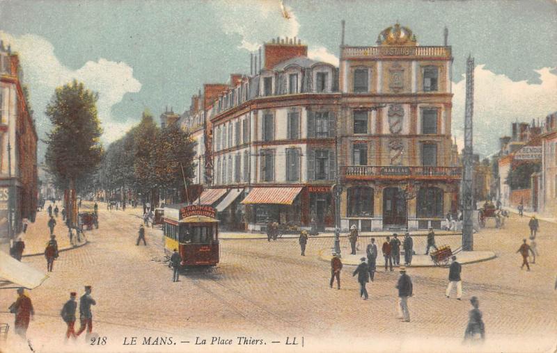 Carte postale ancienne Le Mans - Place Thiers au Mans