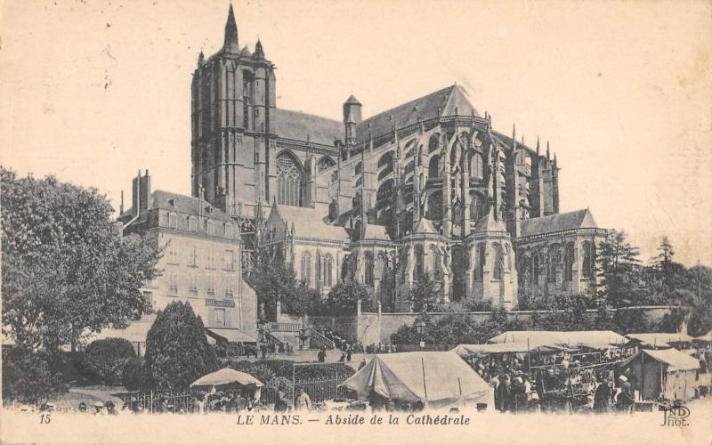 Carte postale ancienne Le Mans - Abside De La Cathedrale au Mans