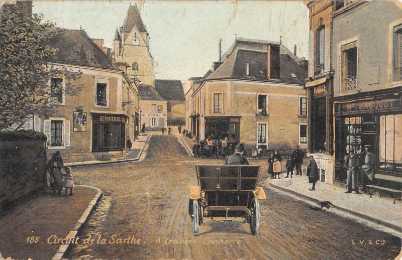 Carte postale ancienne Circuit De La Sarthe - A Travers Connerre à Connerré