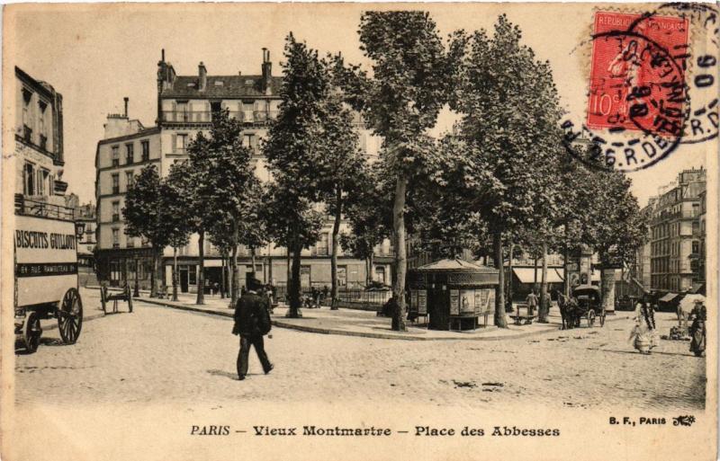 Carte postale ancienne Vieux Montmartre - Place des Abbesses à Paris 18e
