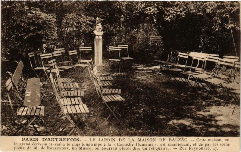 Carte postale ancienne Le Jardin de la Maison de Balzac à Paris 16e