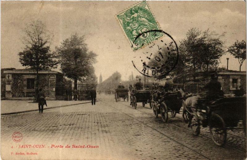 Carte postale ancienne Porte de Saint-Ouen à Paris 18e